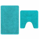 ZESTAW MAT ŁAZIENKOWYCH ANTYPOŚLIZGOWYCH 2 SZT. TURKUSOWY PP