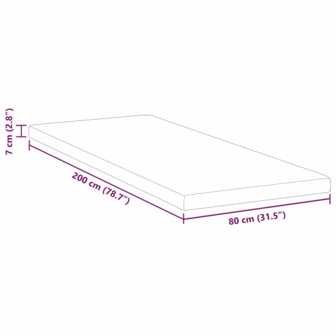 VidaXL Podkłady na materac Biały 80 x 200 cm