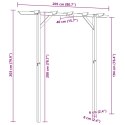 PERGOLA OGRODOWA 205X 40X 203CM DREWNO