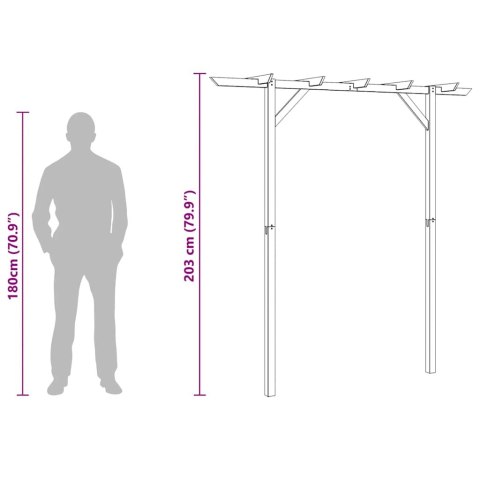 PERGOLA OGRODOWA 205X 40X 203CM DREWNO