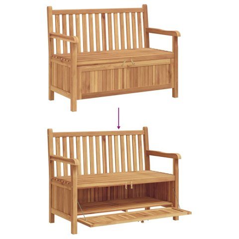 ŁAWKA DO OGRODU I PRZECHOWYWANIA BRĄZOWY 114X60X90CM