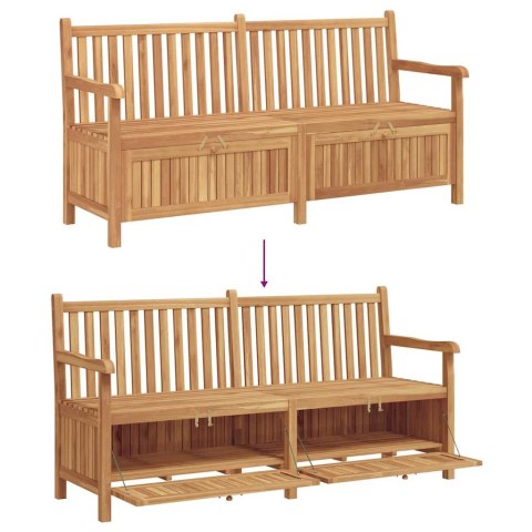 VidaXL Ławka do ogrodu i przechowywania Brązowy 180 x 60 x 90 cm