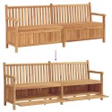 VidaXL Ławka do ogrodu i przechowywania Brązowy 228 x 60 x 90 cm