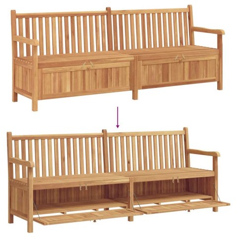 VidaXL Ławka do ogrodu i przechowywania Brązowy 228 x 60 x 90 cm