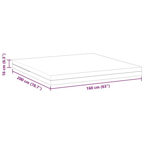 MATERAC BIAŁY 160X200CM PIANKA