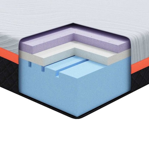 VidaXL Materac Biały i szary 140 x 200 cm Pianka z pamięcią