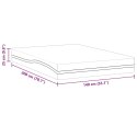 VidaXL Materac Biały i szary 140 x 200 cm Pianka z pamięcią