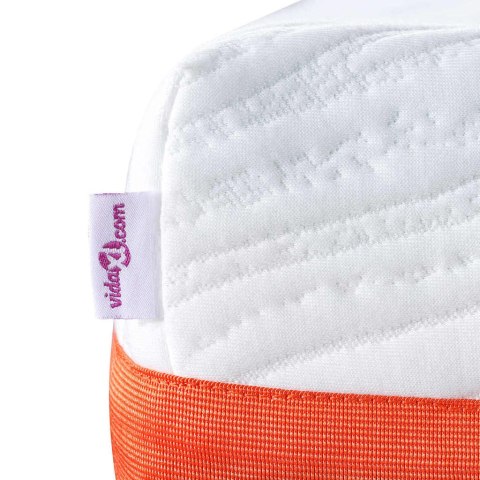 VidaXL Materac Biały i szary 70 x 200 cm Pianka z pamięcią