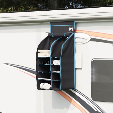 WISZĄCY ORGANIZATOR NAMIOTOWY 10 KIESZENI CZARNY