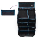 WISZĄCY ORGANIZATOR NAMIOTOWY 10 KIESZENI CZARNY
