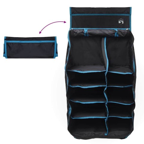 WISZĄCY ORGANIZATOR NAMIOTOWY 10 KIESZENI CZARNY