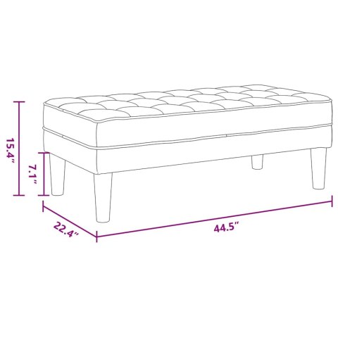 ŁAWKA CIEMNO SZARY 113X57X39CM AKSAMIT
