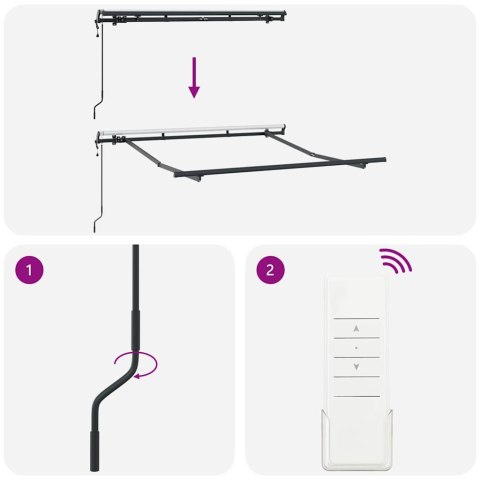 RAMA MARKIZY ANTRACYT 2.5X2M METAL