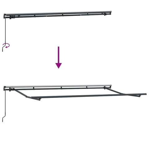 RAMA MARKIZY ANTRACYT 4X2M METAL