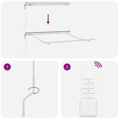 RAMA MARKIZY BIAŁY 2.5X2M METAL