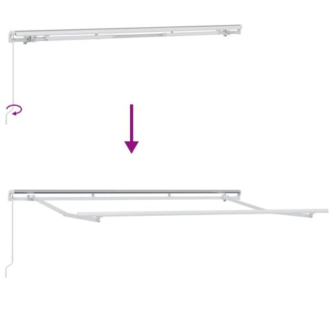 RAMA MARKIZY BIAŁY 3.5X2M METAL