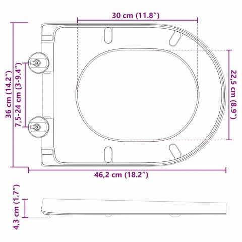 SEDES Z SZYBKIM DEMONTAŻEM CZARNY 46.2X36X4.3CM DUROPLAST