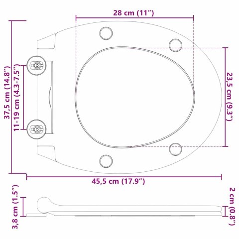 TOALETA Z SZYBKIM UWOLNIENIEM ODPOWIEDNIA DLA SIEDZISKA CZARNY