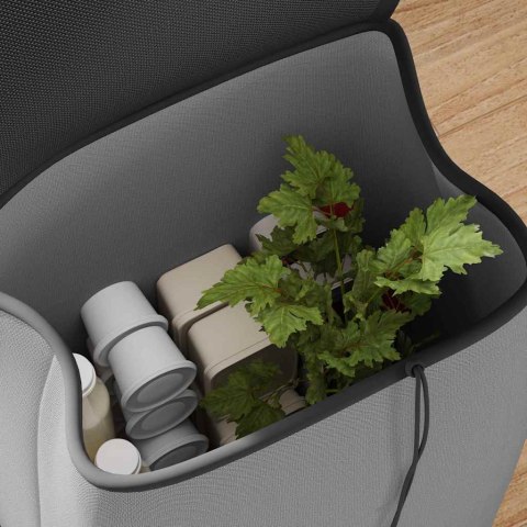 WÓZEK NA ZAKUPY SZARY 35X28X92CM TKANINA OXFORD