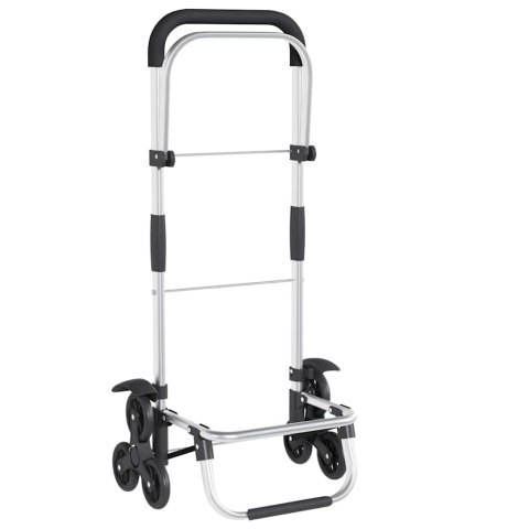 WÓZEK NA ZAKUPY SZARY 47X39X100.5CM TKANINA OXFORD