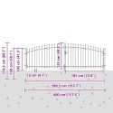 BRAMA OGRODOWA Z BLOKADĄ SZARY 125X400CM STAL
