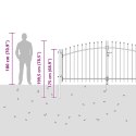 BRAMA OGRODOWA Z BLOKADĄ SZARY 150X300CM STAL