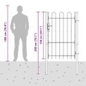 VidaXL Brama ogrodzeniowa Szary 100 x 150 cm Stal Pokryta Proskiem
