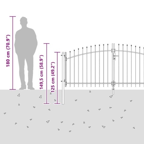 BRAMA OGRODOWA CZARNY 100X400CM