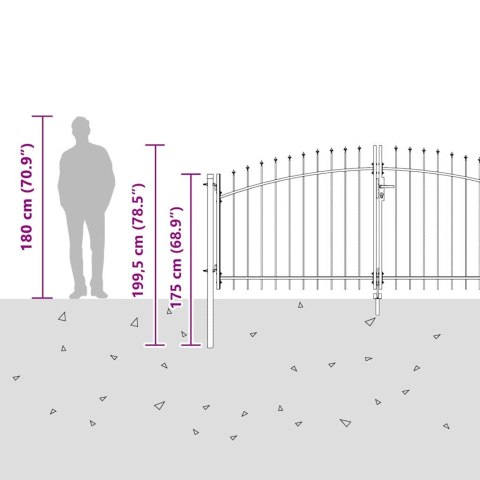 BRAMA OGRODOWA CZARNY 150X400CM