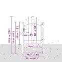 VidaXL Brama ogrodowa Z blokadą Szary 100 x 150 cm Stal