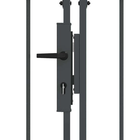 BRAMA OGRODOWA Z ŁUKOWYM SZCZYTEM SZARY 500X100CM STAL