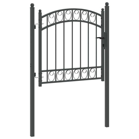 BRAMA OGRODZENIOWA SZARY 100X100CM STAL MALOWANA PROSZKOWO