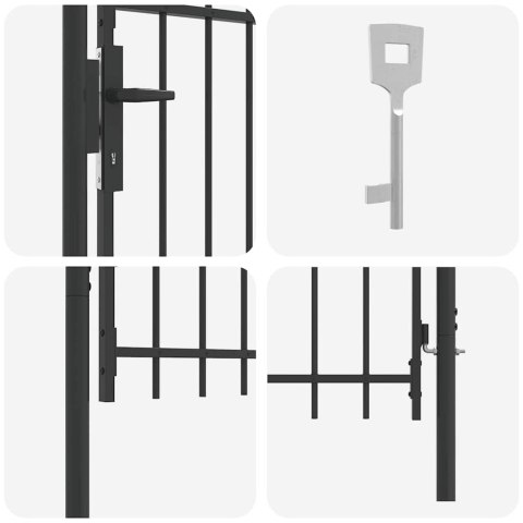 BRAMA OGRODZENIOWA SZARY 100X100CM STAL POKRYTA PROSKIEM
