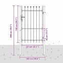 VidaXL Brama ogrodzeniowa Szary 100 x 150 cm Stal Pokryta Proskiem