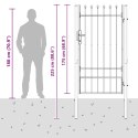 VidaXL Brama ogrodzeniowa Szary 100 x 175 cm Stal Pokryta Proskiem