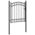 VidaXL Brama ogrodzeniowa Szary 150 x 100 cm Stal Malowana Proszkowo