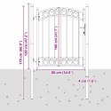 VidaXL Brama ogrodzeniowa Szary 150 x 100 cm Stal Malowana Proszkowo