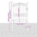 VidaXL Brama ogrodzeniowa Szary 170 x 100 cm Stal Malowana Proszkowo