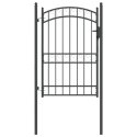 VidaXL Brama ogrodzeniowa Szary 200 x 100 cm Stal Malowana Proszkowo