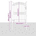 VidaXL Brama ogrodzeniowa Szary 200 x 100 cm Stal Malowana Proszkowo