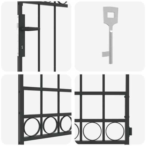 BRAMA OGRODZENIOWA SZARY 89X200CM STAL