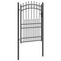 VidaXL Brama ogrodzeniowa z kolcami Szary 200 x 100 cm