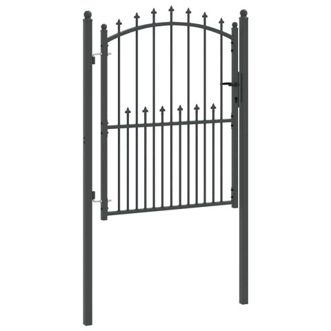 BRAMA OGRODZENIOWA Z KOLCAMI Z BLOKADĄ SZARY 150X100CM