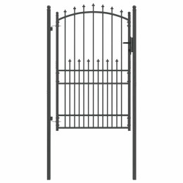 BRAMA OGRODZENIOWA Z KOLCAMI Z BLOKADĄ SZARY 200X100CM