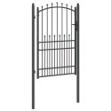 BRAMA OGRODZENIOWA Z KOLCAMI Z BLOKADĄ SZARY 200X100CM