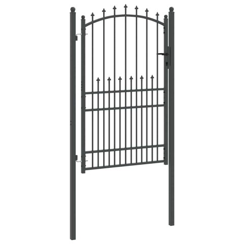 BRAMA OGRODZENIOWA Z KOLCAMI Z BLOKADĄ SZARY 200X100CM