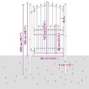 BRAMA OGRODZENIOWA Z KOLCAMI Z BLOKADĄ SZARY 200X100CM