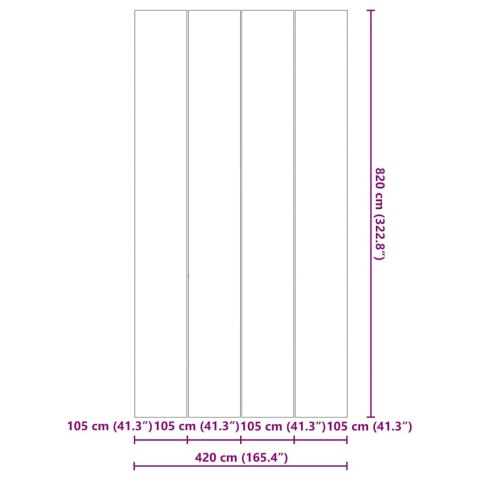 VidaXL Podkładka pod Basen Czarny 820 x 420 cm Geowłóknina poliestrowa