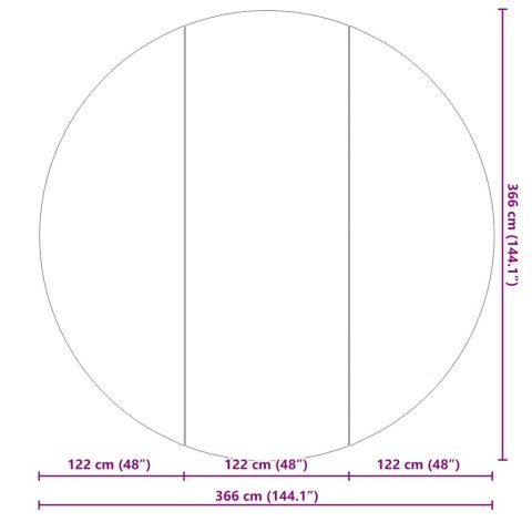 PODKŁADKA POD BASEN CZARNY Ø 366CM GEOWŁÓKNINA POLIESTROWA