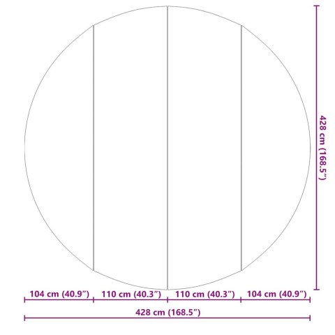 PODKŁADKA POD BASEN CZARNY Ø 428CM GEOWŁÓKNINA POLIESTROWA